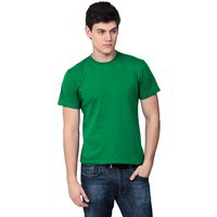 Однотонная футболка темно-зеленая T-bolka 140 S