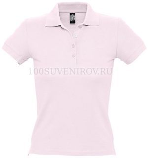 Фото Рубашка поло женская PEOPLE 210 палевая XL «Sols» (нежно-розовая)