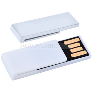 Фото USB flash-карта "Clip" (8Гб),белая,3,8х1,2х0,5см,пластик (белый)