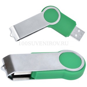 Фото USB flash-карта Swing (8Гб),зеленая,6х2,3х1см,металл,пластик (зеленый)