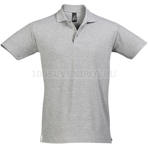 Фото Рубашка поло мужская SPRING 210 темный меланж XL «Sols»