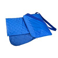 Плед для пикника Soft & dry, ярко-синий и коврик сумка с логотипом