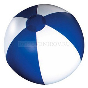 Фото Мяч надувной пляжный (синий, белый)