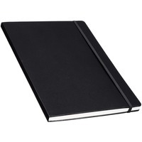 Записная книжка на 80 страниц с застежкой, формат А6, черный