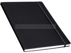 Фото Записная книжка на 80 страниц с застежкой, формат А6 (черный)