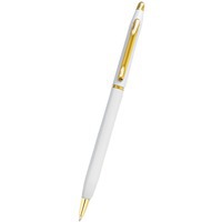 Фотка Ручка шариковая Женева белый перламутр, дорогой бренд Unicef
