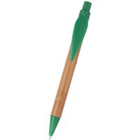Ручка шариковая "Листок" натуральная-зеленая
