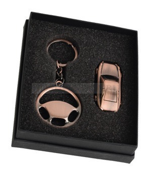 Фото Набор: брелок «Руль», флеш-карта USB 2.0 на 4 Gb в форме автомобиля (бронзовый)