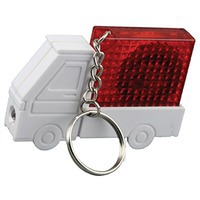 Брелок-рулетка «Автомобиль» с фонариком, белый/красный/серебристый