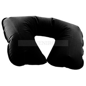 Фото Подушка надувная под голову в чехле (черный)