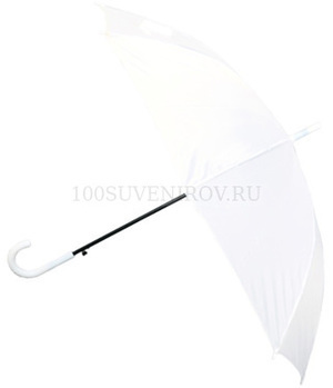 Фото Большой зонт-трость ЯРКОСТЬ с пластиковой ручкой, полуавтомат, d100 х 82,5 см (холодный белый)