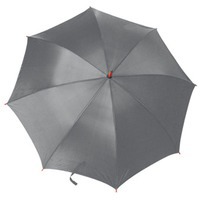 Зонт-трость РАДУГА с деревянной ручкой, полуавтомат, d104 х 89 см. Устойчив к сильным порывам ветра, серый