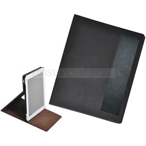 Фото Чехол-подставка под iPAD "Смарт",  черный, 19,5x24 см,  термопластик, тиснение, гравировка