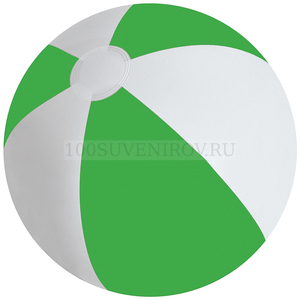 Фото Мяч надувной ЗЕБРА,  зеленый, 45 см, ПВХ, шелкография