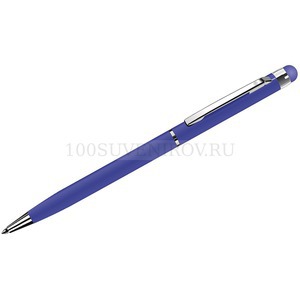 Фото TOUCHWRITER, ручка шариковая со стилусом для сенсорных экранов, синий/хром, металл