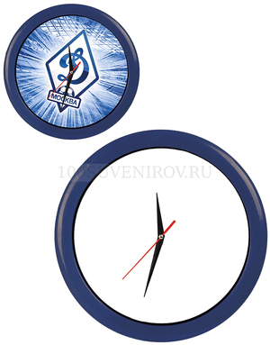 Фото Часы настенные "ПРОМО" разборные ; синий, D28,5 см; пластик/стекло