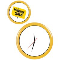 Часы в спб настенные ПРОМО разборные ; желтый,  D28,5 см; пластик/стекло