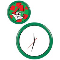 Фотка Часы настенные ПРОМО разборные ; зеленый,  D28,5 см; пластик/стекло