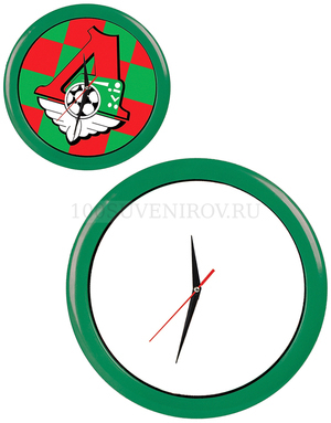 Фото Часы настенные "ПРОМО" разборные ; зеленый,  D28,5 см; пластик/стекло