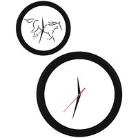 Швейцарские часы настенные ПРОМО разборные ;  черный, D28,5 см; пластик/стекло