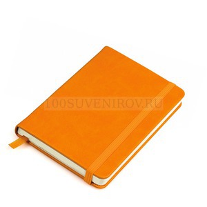 Фото Бизнес-блокнот "Casual", твердая обложка оранжевая, клетка (оранжевый)