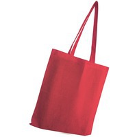 Недорогая летняя сумка для покупок из хлопка Eco; красный; 38х42х0,2 см; 100% хлопок и сумка тканевая