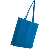 Дешевая летняя сумка для покупок из хлопка Eco; синий; 38х42х0,2 см; 100% хлопок