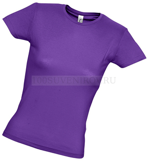 Фото Футболка "Miss",  темно-пурпурный_L, 100% хлопок, 150 г/м2 (фиолетовый)