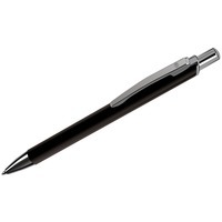 WORK, ручка шариковая, черный/хром, металл