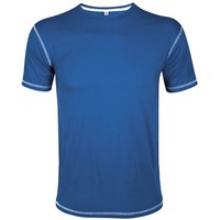 Футболка мужская с контрастной отделкой MUSTANG 150, ярко-синий/белый XL