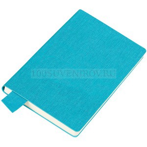 Фото Бизнес-блокнот А5  "Provence", голубой , мягкая обложка, в клетку
