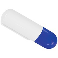 Пластиковая промо-флешка Alma на 8Гб, белый с синим и флешка ключ