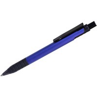 Ручка металлическая TOWER шариковая с грипом, синий/черный, металл/прорезиненная поверхность