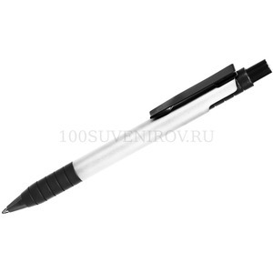 Фото Металлическая ручка TOWER шариковая с грипом, серый/черный, металл/прорезиненная поверхность