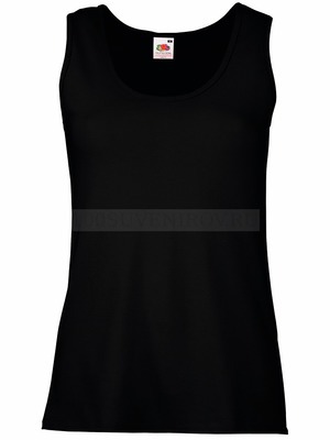 Фото Майка женская "Lady-Fit Valueweight Vest", черный_XS, 100% хлопок, 160 г/м2