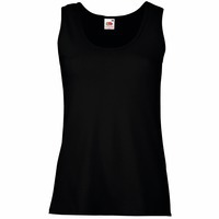 Майка женская "Lady-Fit Valueweight Vest", черный_XL, 100% хлопок, 160 г/м2