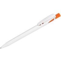Ручка пластиковая TWIN шариковая, оранжевый/белый