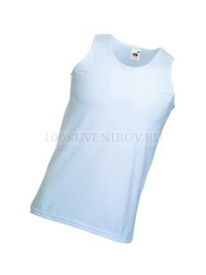 Фото Майка мужская "Athletic Vest", белый_L, 100% хлопок, 160 г/м2