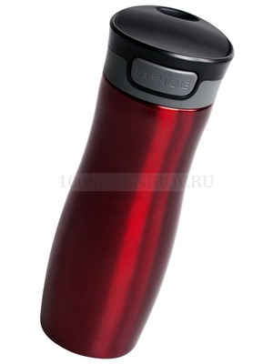Фото Ярко-красный термостакан из пластика TANSLEY, герметичный, вакуумный