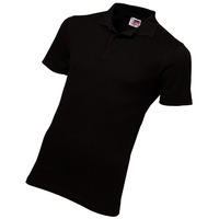 Рубашка поло мужская черная из хлопка FIRST, 3XL