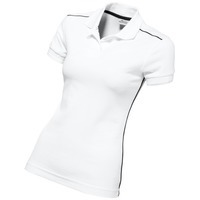 Картинка Рубашка поло Backhand женская, белый/темно-синий, бренд Slazenger