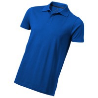 Рубашка поло мужская синяя из хлопка SELLER, 2XL