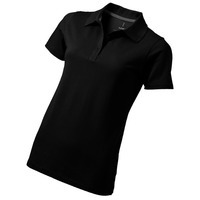 Рубашка поло женская черная из хлопка SELLER, XL