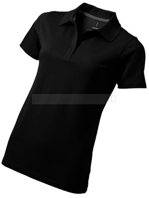 Фото Женская рубашка поло черная из хлопка SELLER, размер XL