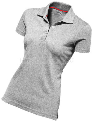 Фото Эксклюзивная женская рубашка поло ADVANTAGE , серый меланж, размер 2XL