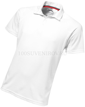 Фото Мужская рубашка поло белая GAME под вышивку, размер L