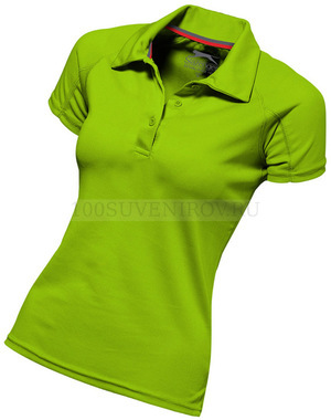 Фото Женская рубашка поло зеленая GAME под вышивку, размер L