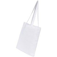 Хлопковая сумка CAROLINA, 100 г/м2, с длинными ручками, 60 см, размер 38 х 42 см, белый
