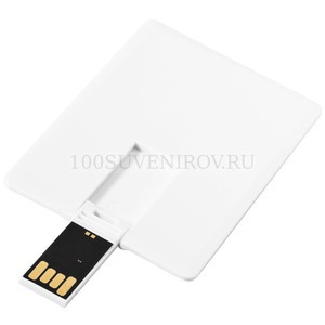 Фото Белая Флеш-карта из пластика в форме кредитной карты USB 2.0 на 4 Гб
