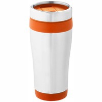 Термостакан Elwood, серебристый/оранжевый и идея подарка для руководителя